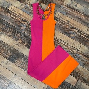 NWOT midi colorblock dress